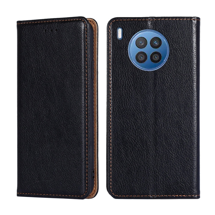 For Huawei nova 8i Gloss Oil Solid Color Magnetic Leather Phone Case