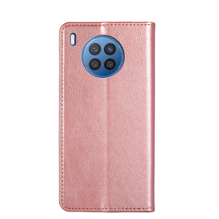 For Huawei nova 8i Gloss Oil Solid Color Magnetic Leather Phone Case