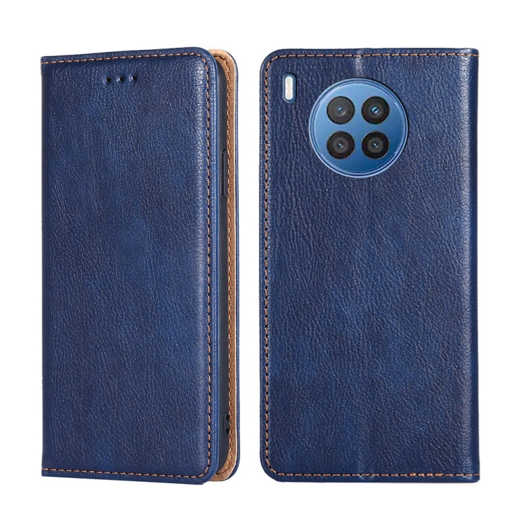 For Huawei nova 8i Gloss Oil Solid Color Magnetic Leather Phone Case
