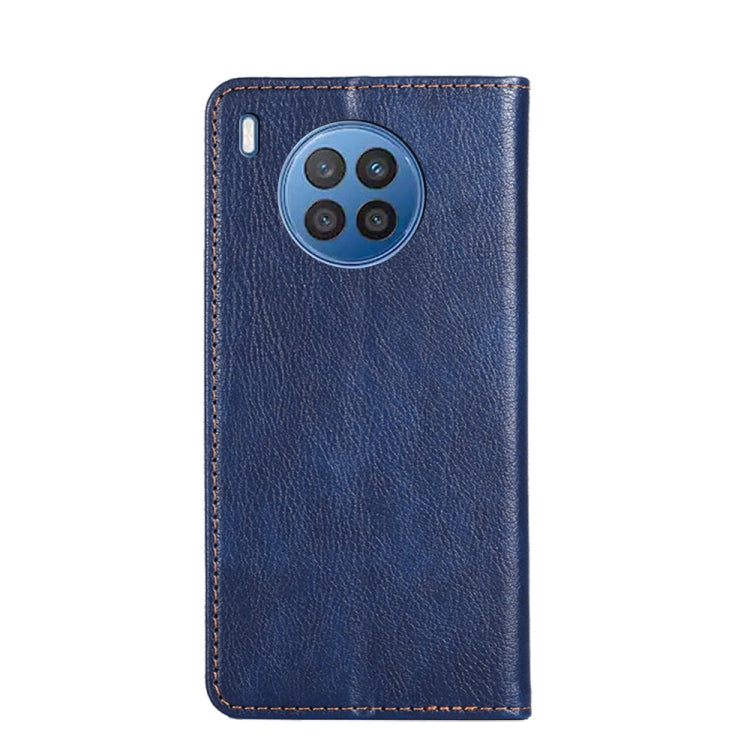 For Huawei nova 8i Gloss Oil Solid Color Magnetic Leather Phone Case