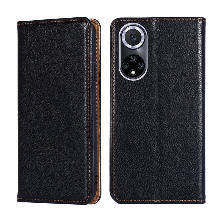 For Huawei nova 9 Gloss Oil Solid Color Magnetic Leather Phone Case