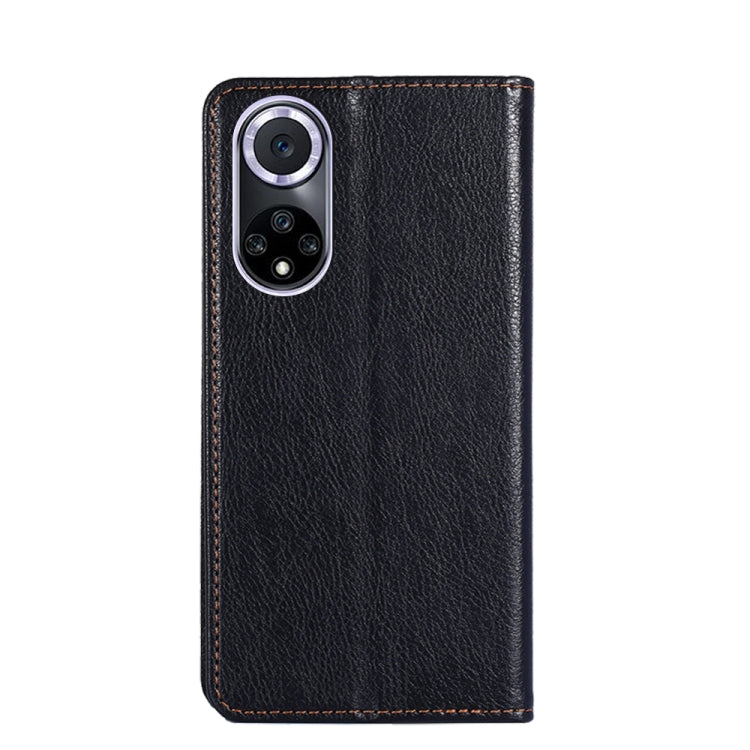 For Huawei nova 9 Gloss Oil Solid Color Magnetic Leather Phone Case