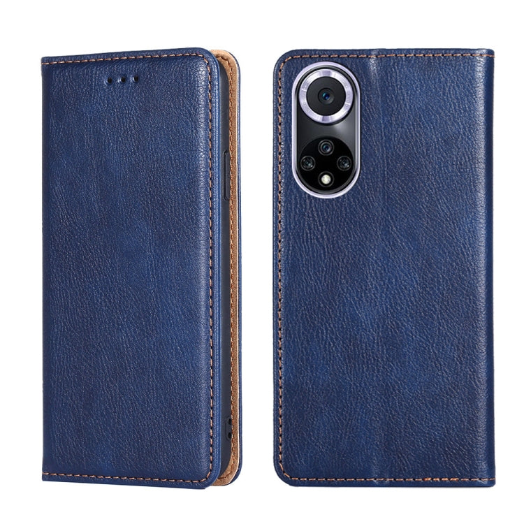 For Huawei nova 9 Gloss Oil Solid Color Magnetic Leather Phone Case
