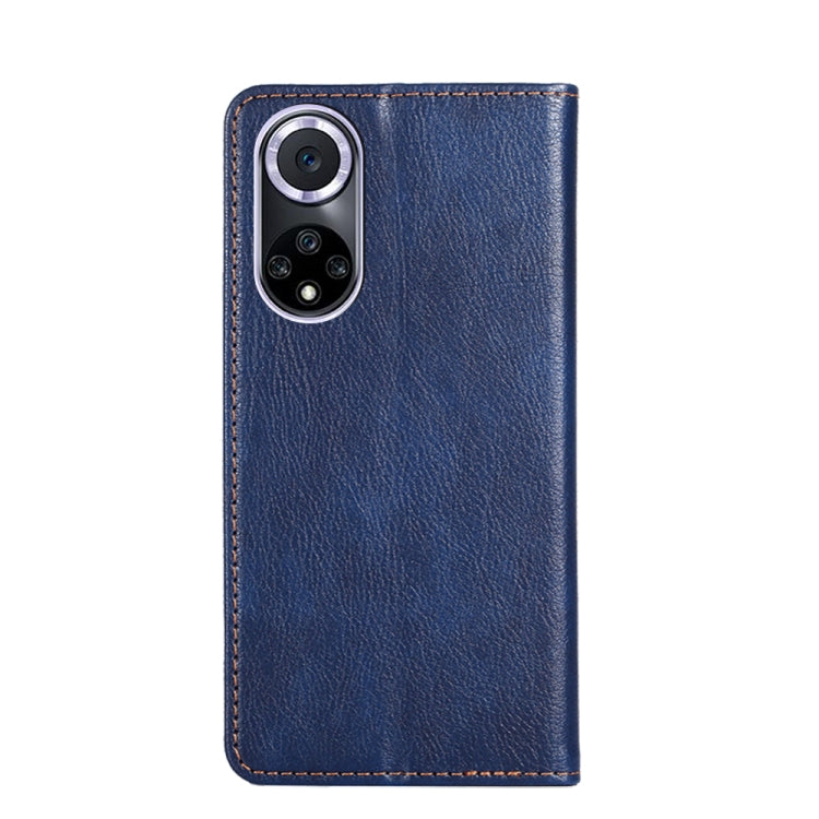For Huawei nova 9 Gloss Oil Solid Color Magnetic Leather Phone Case