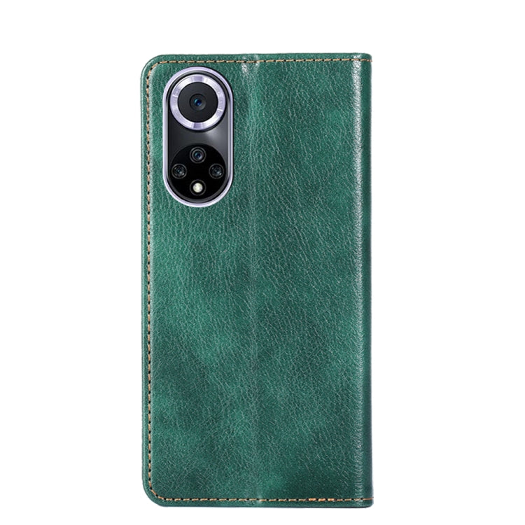 For Huawei nova 9 Gloss Oil Solid Color Magnetic Leather Phone Case