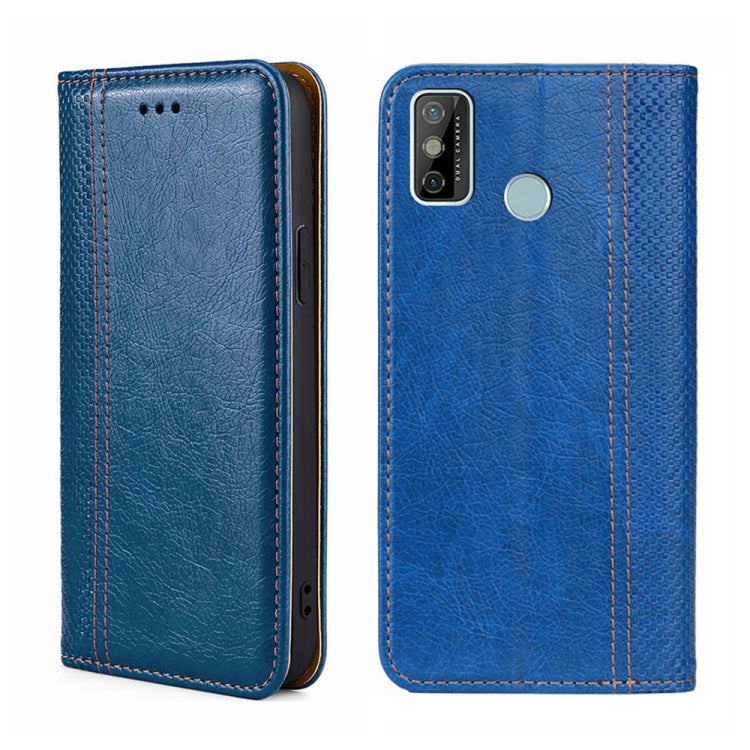 For Tecno Spark 6 GO Grid Texture Magnetic Flip Leather Phone Case