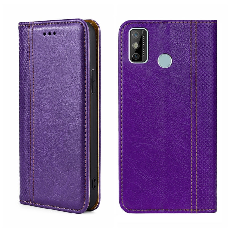 For Tecno Spark 6 GO Grid Texture Magnetic Flip Leather Phone Case