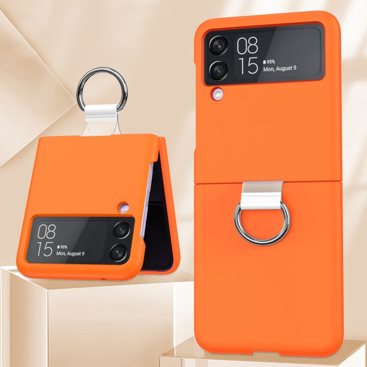 For Samsung Galaxy Z Flip4 5G PC PVC Ring Phone Case