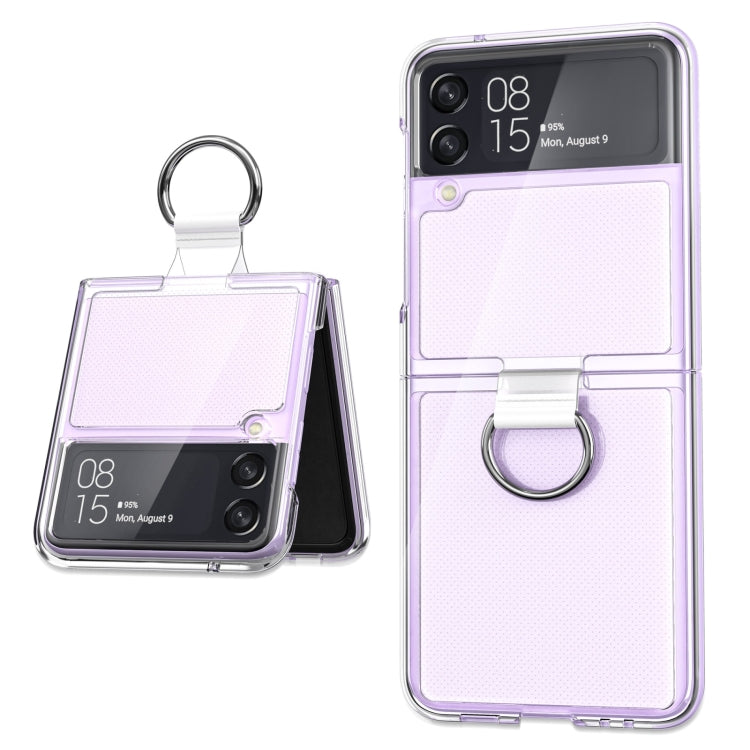 For Samsung Galaxy Z Flip4 5G PC PVC Ring Phone Case