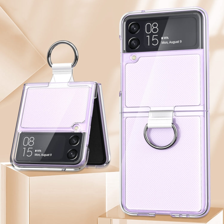 For Samsung Galaxy Z Flip4 5G PC PVC Ring Phone Case