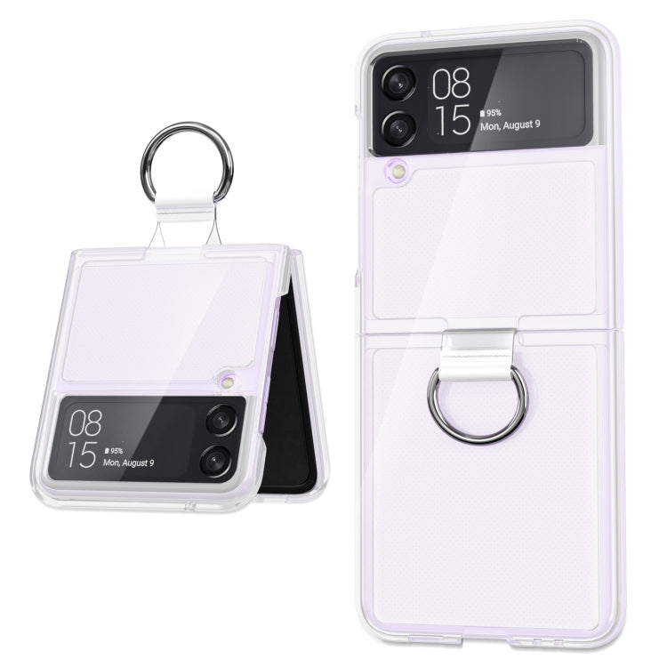 For Samsung Galaxy Z Flip4 5G PC PVC Ring Phone Case