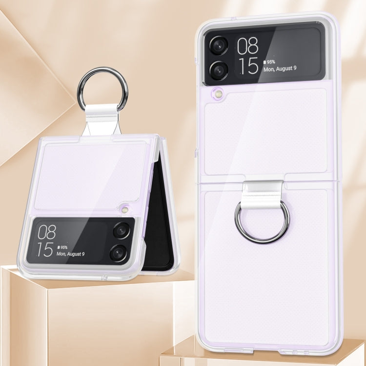For Samsung Galaxy Z Flip4 5G PC PVC Ring Phone Case