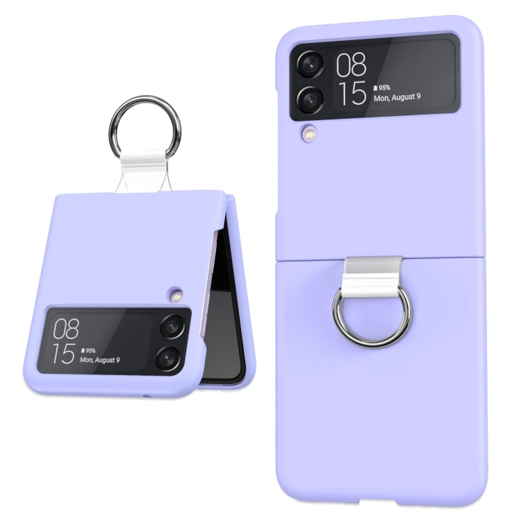 For Samsung Galaxy Z Flip4 5G PC PVC Ring Phone Case
