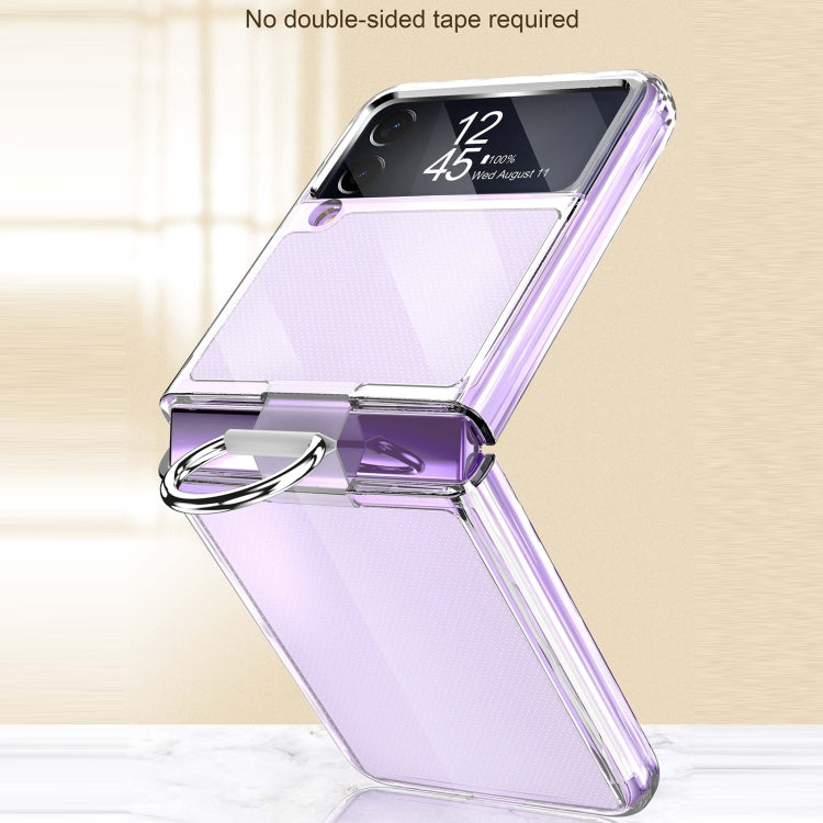 For Samsung Galaxy Z Flip4 5G PC PVC Ring Phone Case