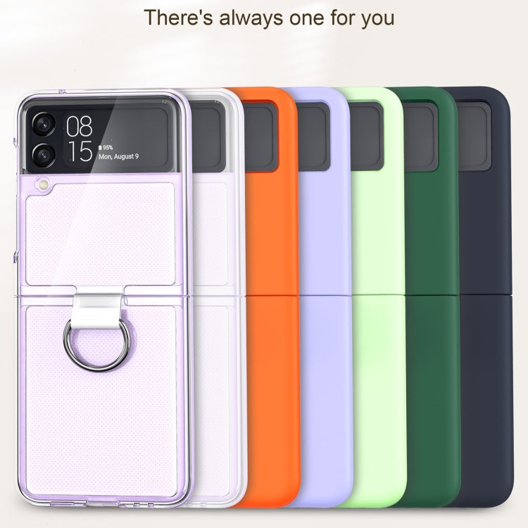 For Samsung Galaxy Z Flip4 5G PC PVC Ring Phone Case