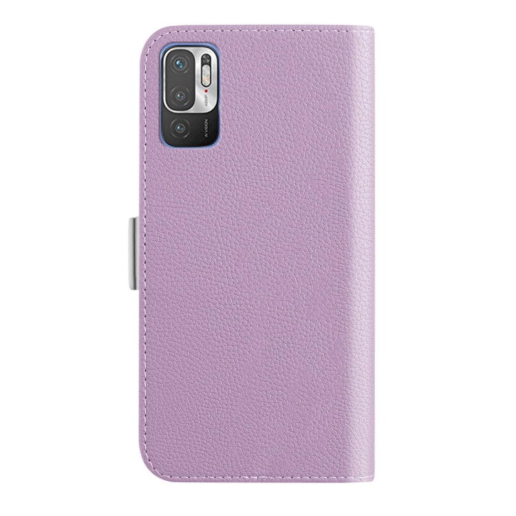 For Xiaomi Redmi Note 10 5G Candy Color Litchi Texture Leather Phone Case