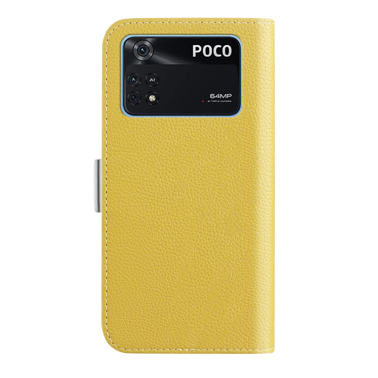 For Xiaomi Poco M4 Pro 4G Candy Color Litchi Texture Leather Phone Case