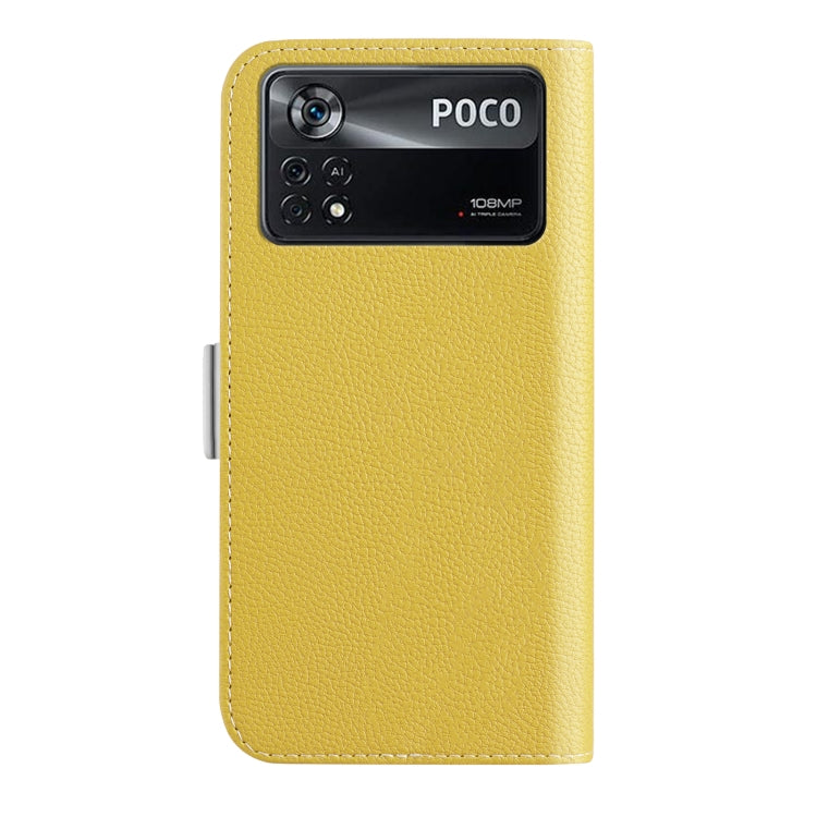 For Xiaomi Poco X4 Pro 5G Candy Color Litchi Texture Leather Phone Case