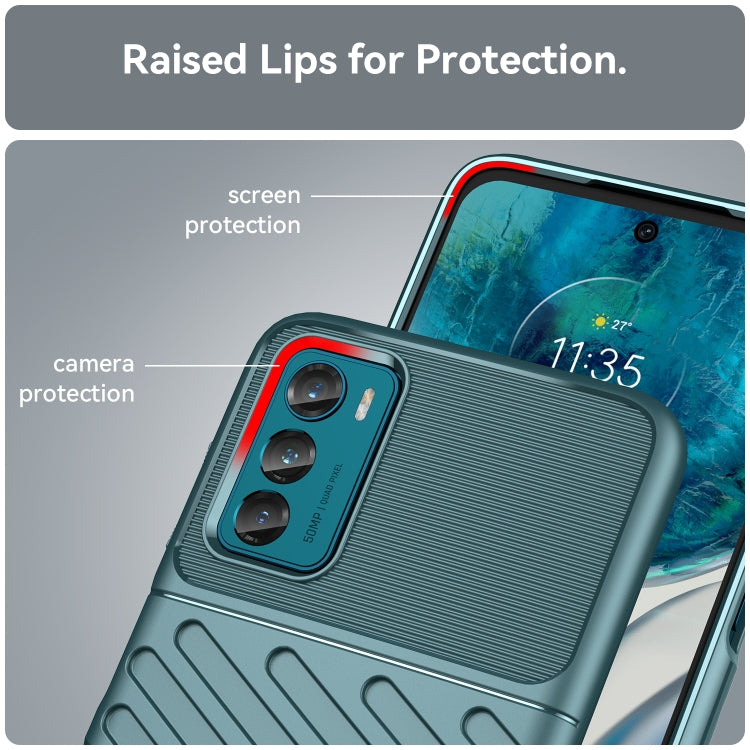 For Motorola Moto G42 Thunderbolt Shockproof TPU Protective Soft Phone Case(Green)