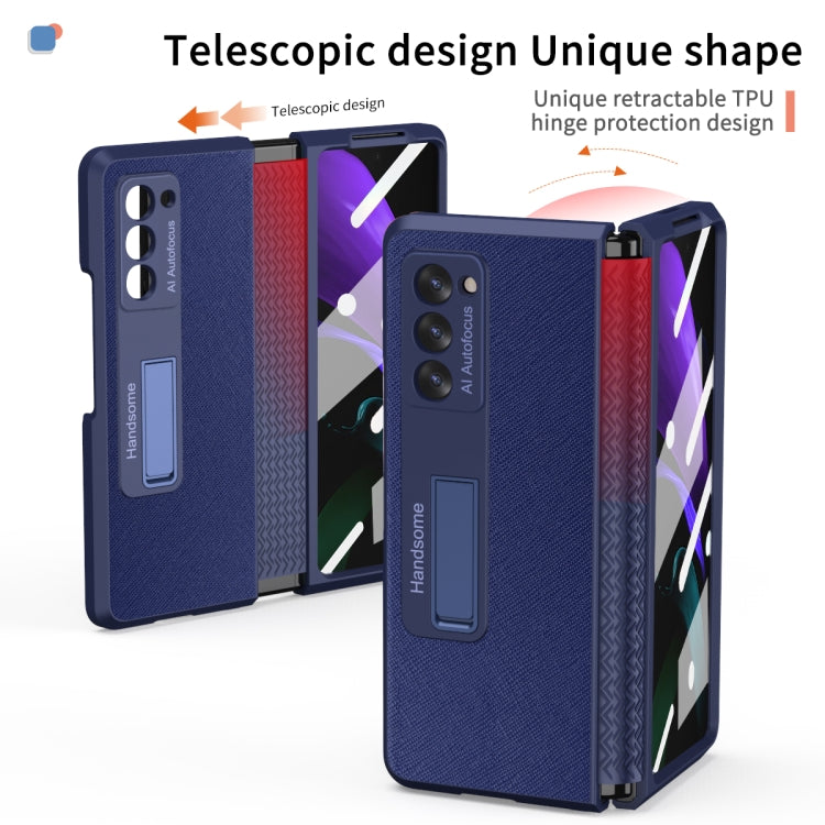 For Samsung Galaxy Z Fold2 5G Retractable Hinge TPU + PC Phone Case with Protective Film