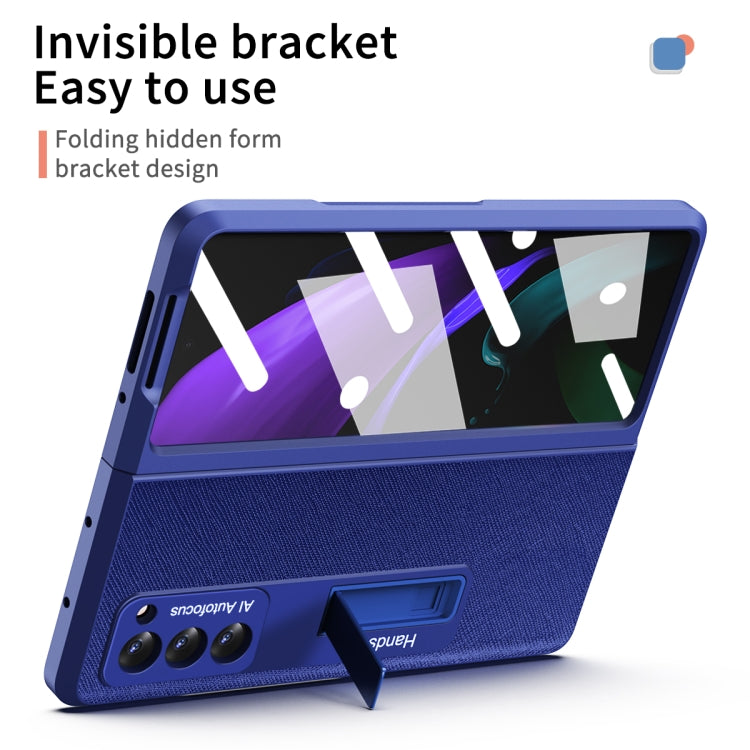 For Samsung Galaxy Z Fold2 5G Retractable Hinge TPU + PC Phone Case with Protective Film