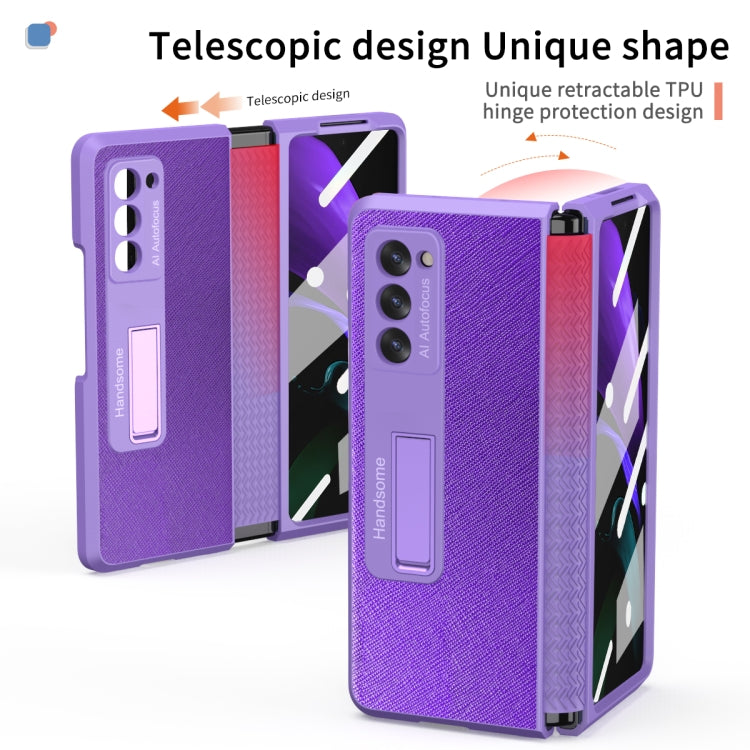 For Samsung Galaxy Z Fold2 5G Retractable Hinge TPU + PC Phone Case with Protective Film