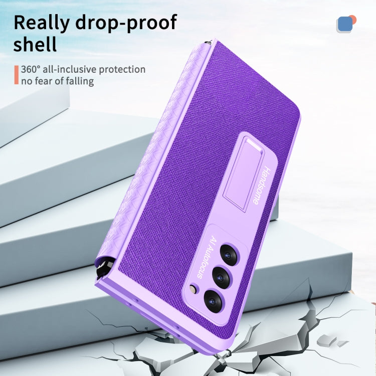 For Samsung Galaxy Z Fold2 5G Retractable Hinge TPU + PC Phone Case with Protective Film