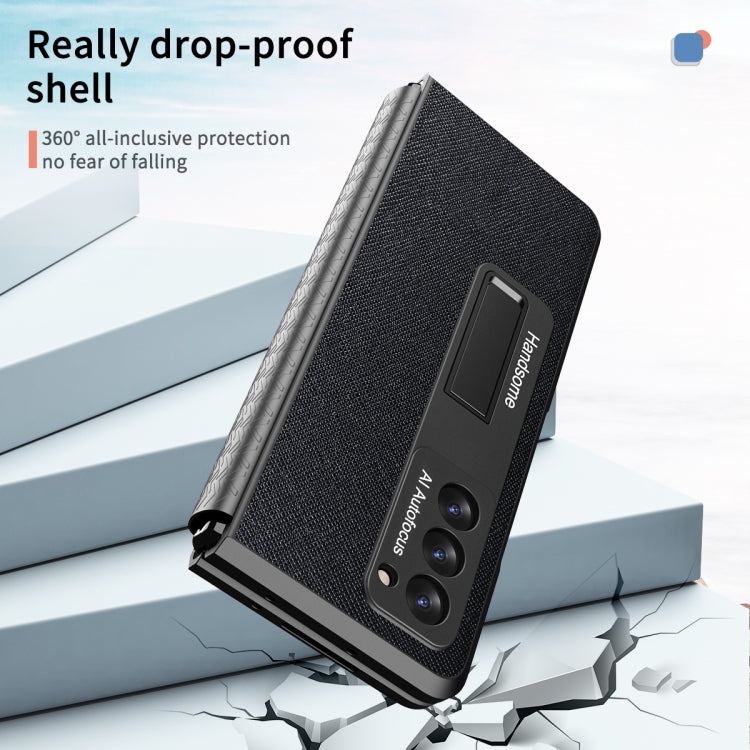 For Samsung Galaxy Z Fold2 5G Retractable Hinge TPU + PC Phone Case with Protective Film