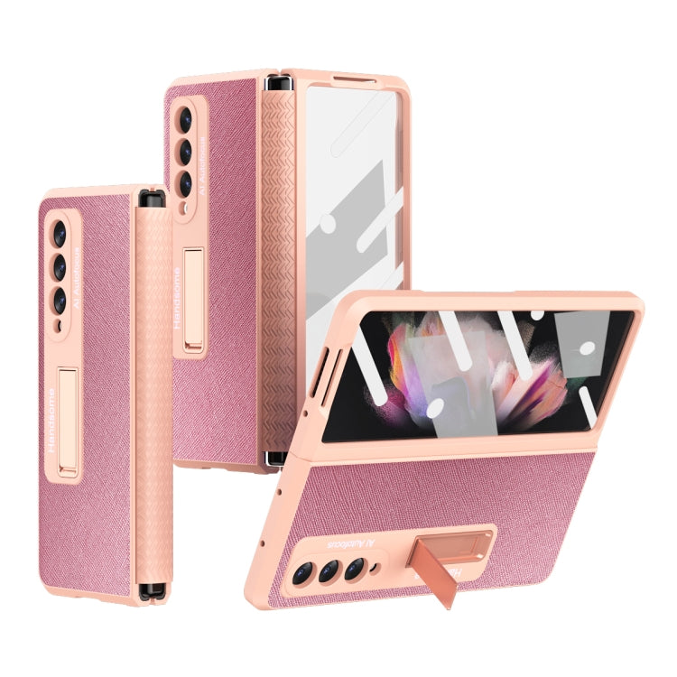 For Samsung Galaxy Z Fold3 5G Retractable Hinge TPU + PC Phone Case with Protective Film