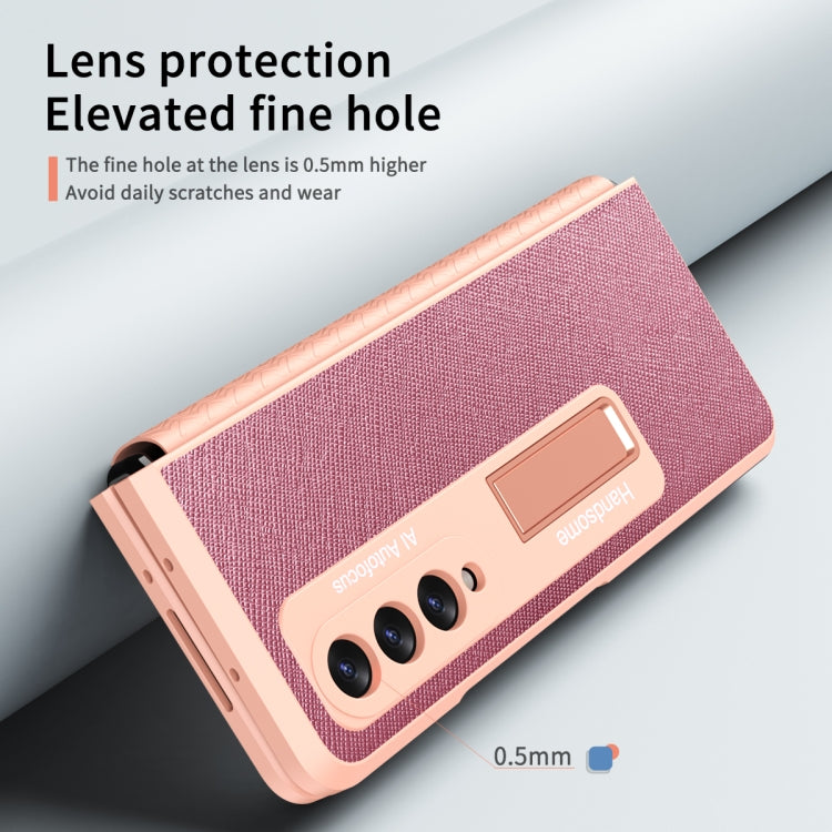 For Samsung Galaxy Z Fold3 5G Retractable Hinge TPU + PC Phone Case with Protective Film