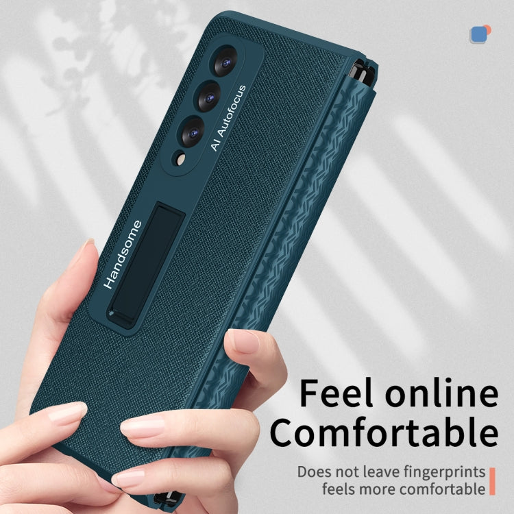 For Samsung Galaxy Z Fold3 5G Retractable Hinge TPU + PC Phone Case with Protective Film
