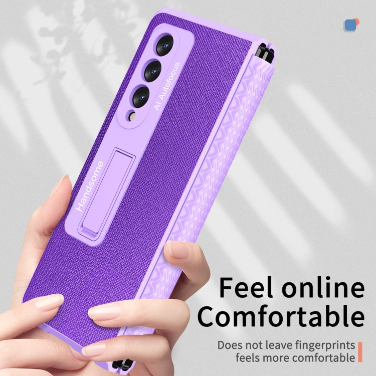 For Samsung Galaxy Z Fold3 5G Retractable Hinge TPU + PC Phone Case with Protective Film