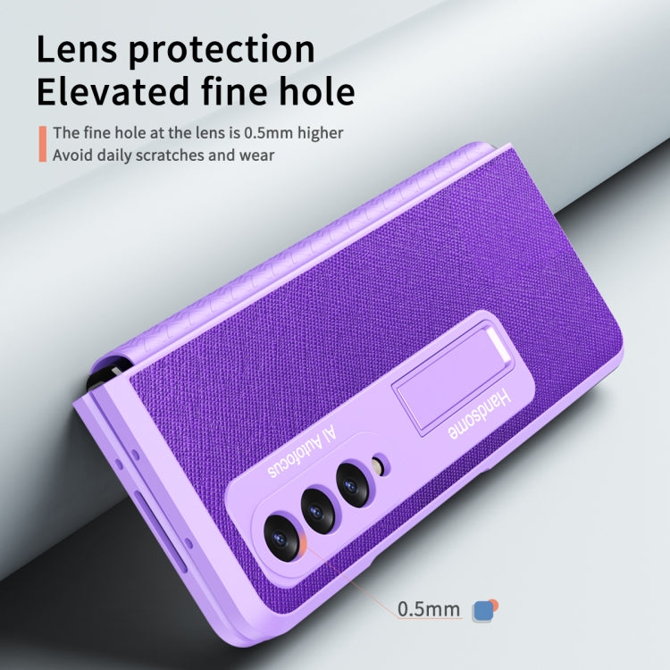 For Samsung Galaxy Z Fold3 5G Retractable Hinge TPU + PC Phone Case with Protective Film