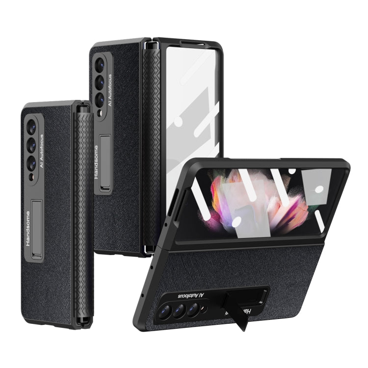 For Samsung Galaxy Z Fold3 5G Retractable Hinge TPU + PC Phone Case with Protective Film
