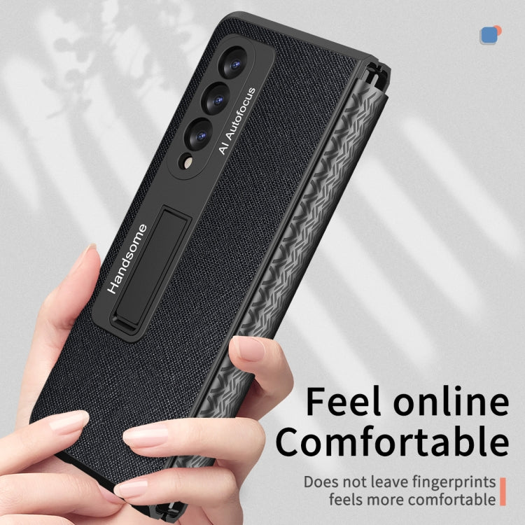 For Samsung Galaxy Z Fold3 5G Retractable Hinge TPU + PC Phone Case with Protective Film