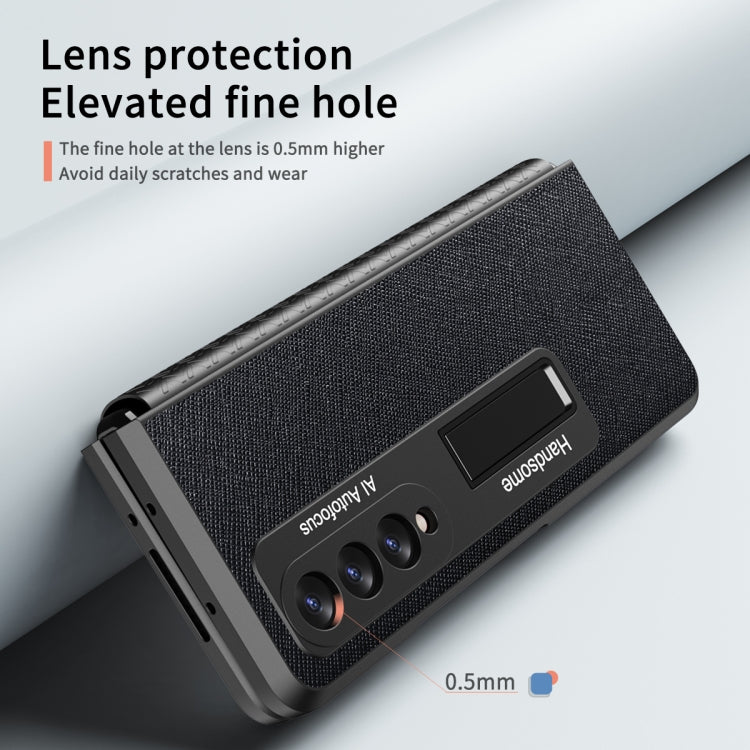 For Samsung Galaxy Z Fold3 5G Retractable Hinge TPU + PC Phone Case with Protective Film