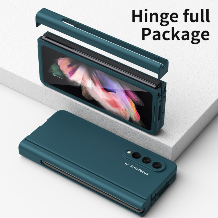 For Samsung Galaxy Z Fold3 5G Macaron Hinge Phone Case with Stylus Pen Fold Edition & Protective Film