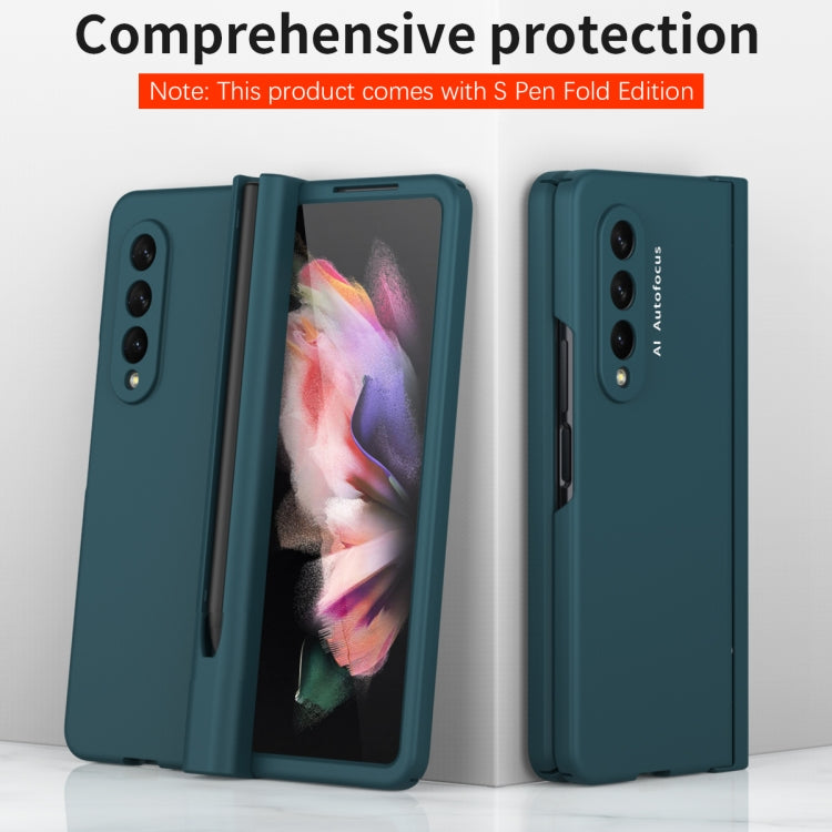 For Samsung Galaxy Z Fold3 5G Macaron Hinge Phone Case with Stylus Pen Fold Edition & Protective Film