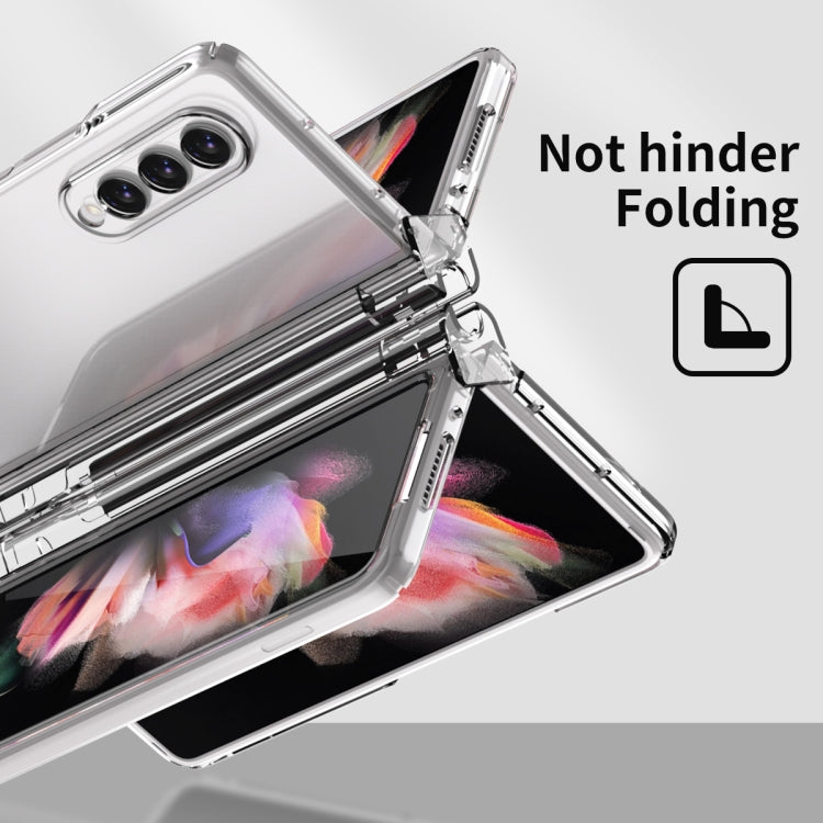 For Samsung Galaxy Z Fold3 5G Macaron Hinge Phone Case with Stylus Pen Fold Edition & Protective Film