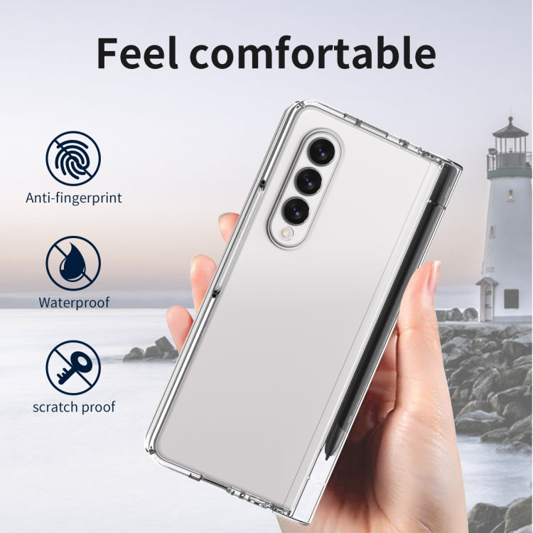 For Samsung Galaxy Z Fold3 5G Macaron Hinge Phone Case with Stylus Pen Fold Edition & Protective Film