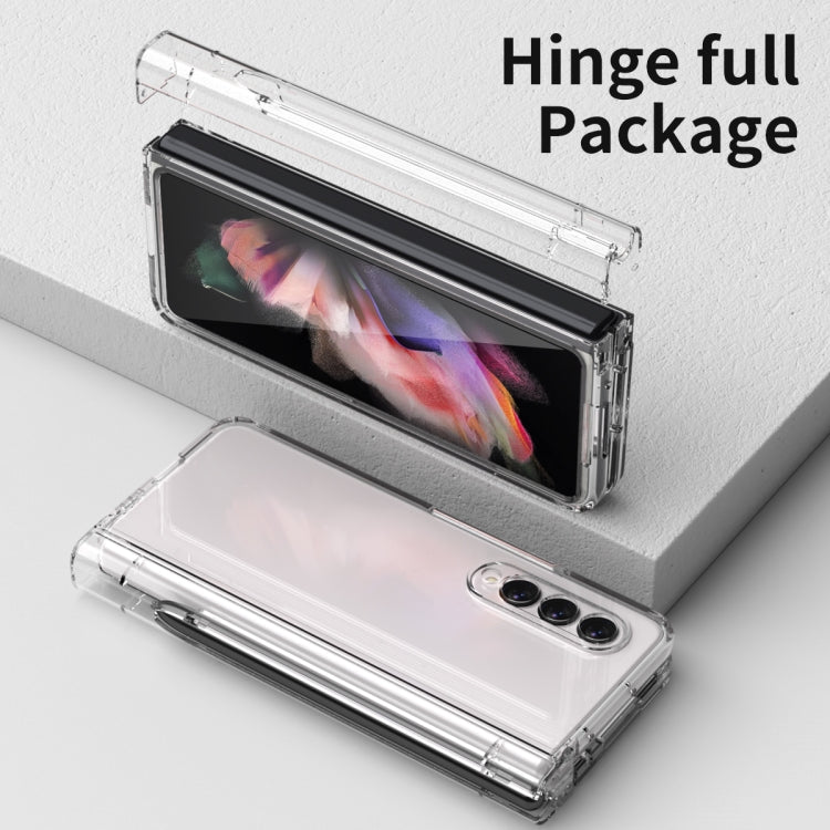 For Samsung Galaxy Z Fold3 5G Macaron Hinge Phone Case with Stylus Pen Fold Edition & Protective Film