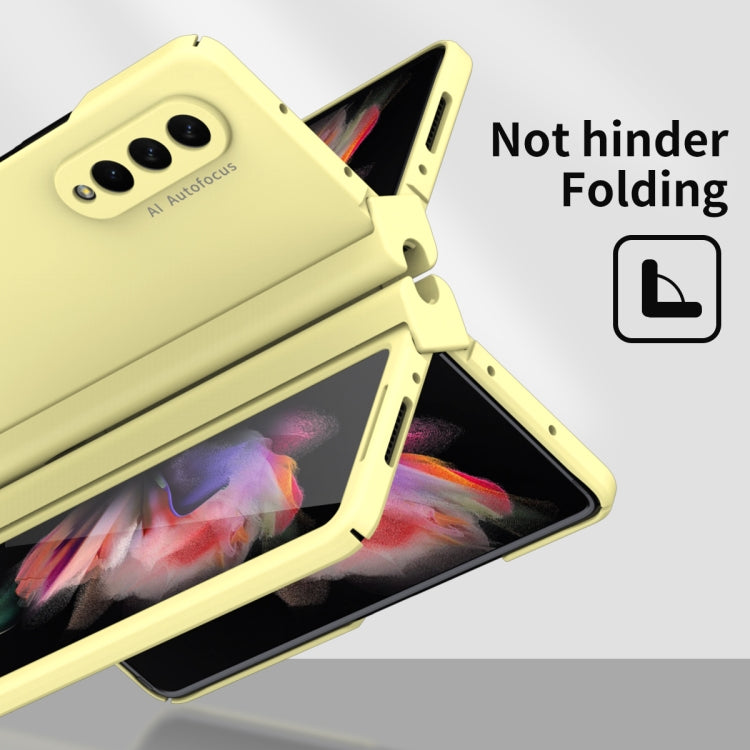 For Samsung Galaxy Z Fold3 5G Macaron Hinge Phone Case with Stylus Pen Fold Edition & Protective Film