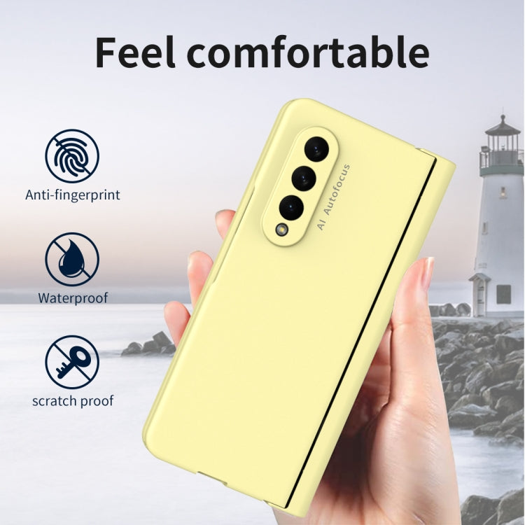 For Samsung Galaxy Z Fold3 5G Macaron Hinge Phone Case with Stylus Pen Fold Edition & Protective Film