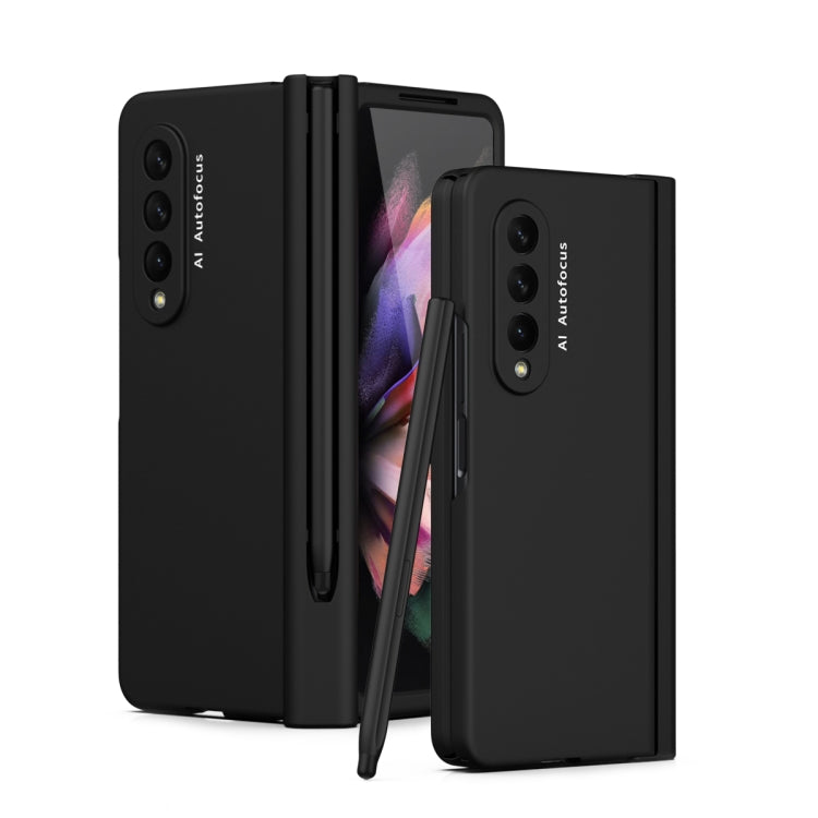 For Samsung Galaxy Z Fold3 5G Macaron Hinge Phone Case with Stylus Pen Fold Edition & Protective Film