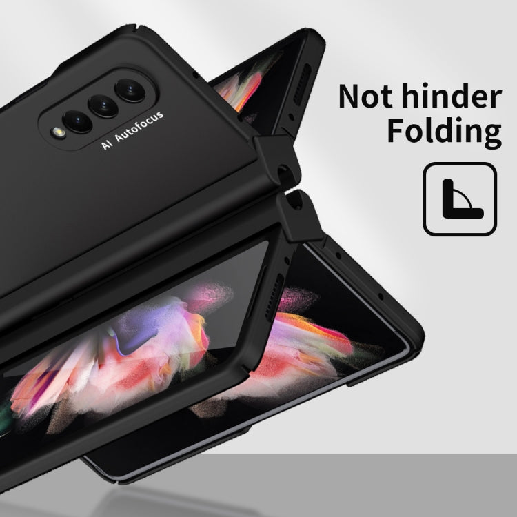 For Samsung Galaxy Z Fold3 5G Macaron Hinge Phone Case with Stylus Pen Fold Edition & Protective Film