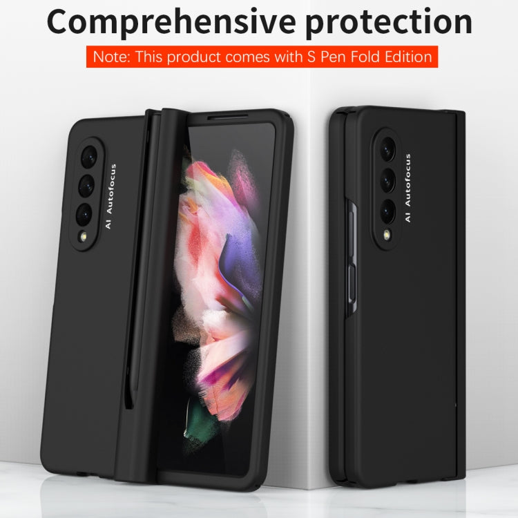 For Samsung Galaxy Z Fold3 5G Macaron Hinge Phone Case with Stylus Pen Fold Edition & Protective Film