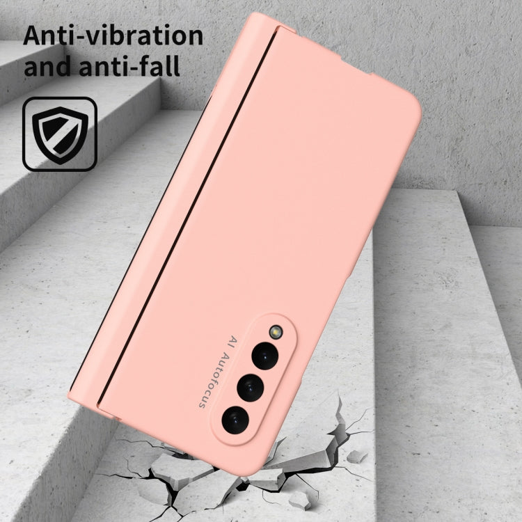 For Samsung Galaxy Z Fold3 5G Macaron Hinge Phone Case with Stylus Pen Fold Edition & Protective Film