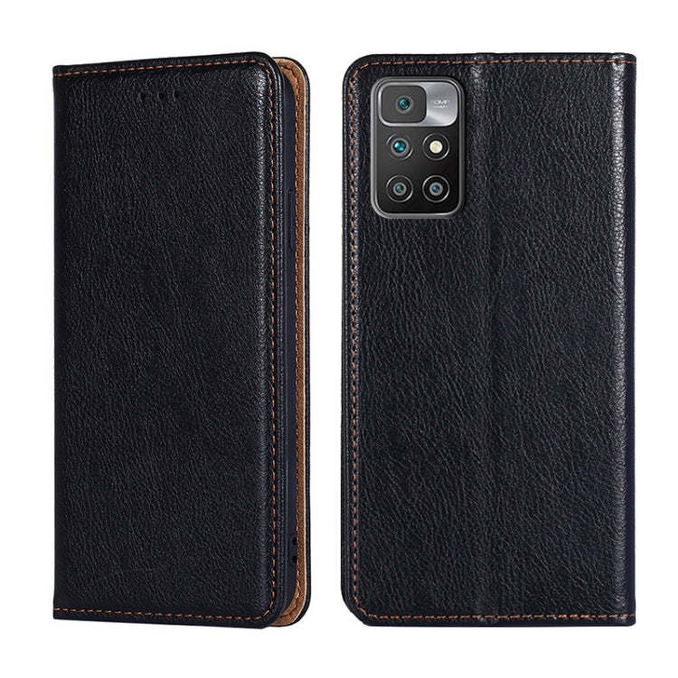 For Xiaomi Redmi 10 Gloss Oil Solid Color Magnetic Leather Phone Case