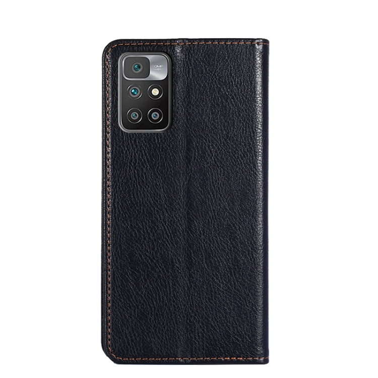 For Xiaomi Redmi 10 Gloss Oil Solid Color Magnetic Leather Phone Case