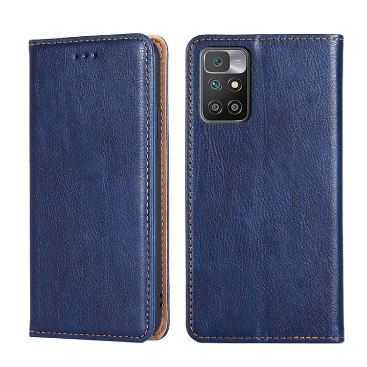 For Xiaomi Redmi 10 Gloss Oil Solid Color Magnetic Leather Phone Case